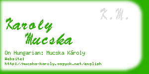 karoly mucska business card